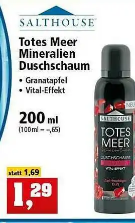 Thomas Philipps Salthouse Totes Meer Mineralien Duschschaum Angebot