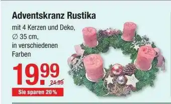 V Baumarkt Adventskranz Rustika Angebot