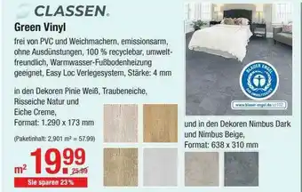 V Baumarkt Green Vinyl Angebot