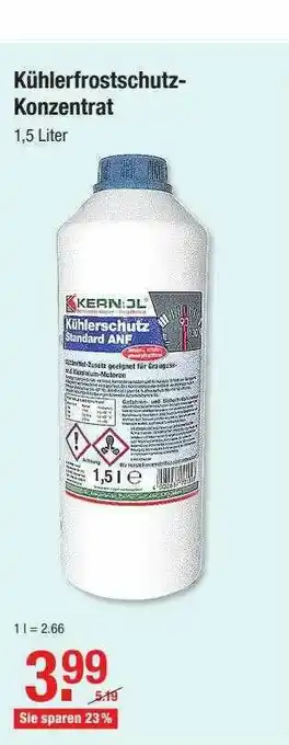 V Baumarkt Kühlerfrostschutz Konzentrat Angebot