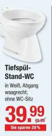 V Baumarkt Tiefspül-stand-wc Angebot