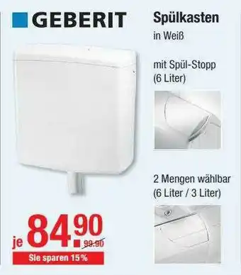 V Baumarkt Geberit Spülkasten Angebot