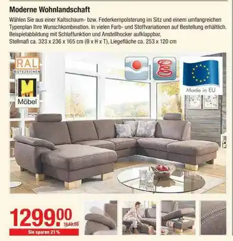 V Baumarkt Ral M Möbel Moderne Wohnlandschaft Angebot