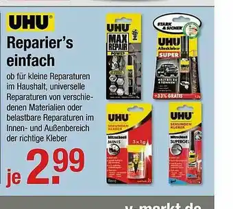 V Markt Uhu Reparier's Einfach Angebot