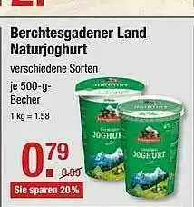 V Markt Berchtesgadener Land Naturjoghurt Angebot