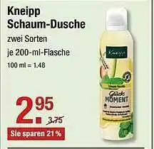 V Markt Kneipp Schaum-dusche Angebot