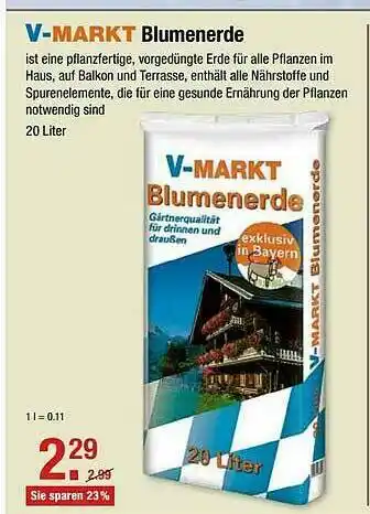 V Markt Blumenerde Angebot