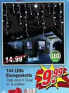 Wiglo Wunderland 144 Leds Eisregenkette Angebot