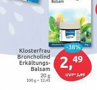 Budni Klosterfrau Broncholind Erkältungs-balsam Angebot