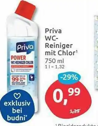 Budni Priva Wc-reiniger Mit Chlor Angebot