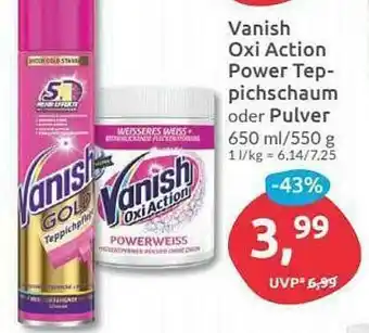 Budni Vanish Oxi Action Power Teppichschaum Oder Pulver Angebot