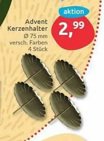 Budni Advent Kerzenhalter Angebot