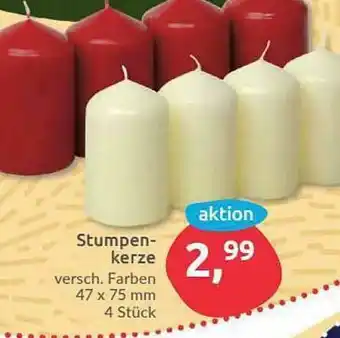 Budni Stumpenkerze Angebot