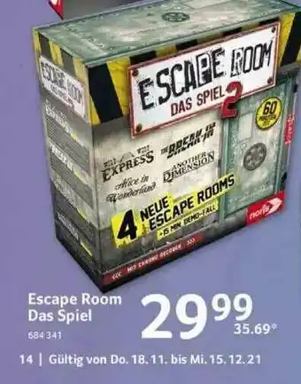 Selgros Escape Room Das Spiel Angebot