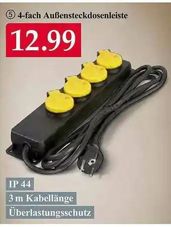 Woolworth 4-fach Außensteckdosenleiste Angebot