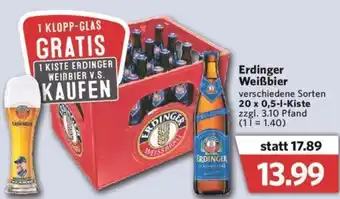 Combi Erdinger Weißbier 20x0,5L Angebot