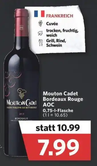 Combi Mouton Cadet Bordeaux Rouge AOC 0,75L Angebot