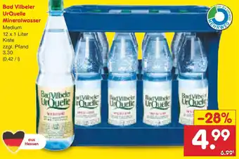 Netto Marken-Discount Bad Vilbeler UrQuelle Mineralwasser Angebot