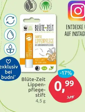 Budni Blüte-zeit lippenpflegestift Angebot