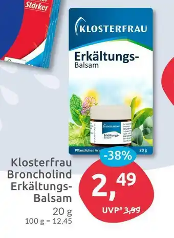 Budni Klosterfrau broncholind erkältungs-balsam Angebot