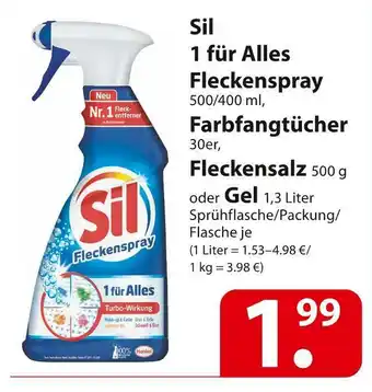 Famila Nord Ost Sil 1 für alles fleckenspray, farbfangtücher, fleckensalz oder gel Angebot