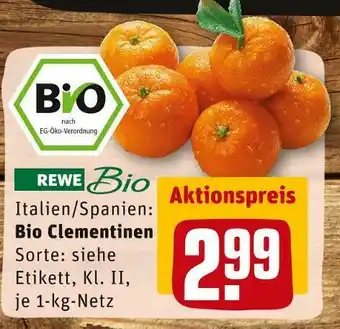 REWE Rewe bio bio clementinen Angebot