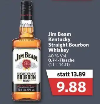 Combi Jim Beam Kentucky Straight Bourbon Whiskey 0,7L Angebot