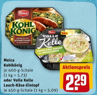 REWE Meica kohlkönig oder volle kelle lauch-käse-eintopf Angebot