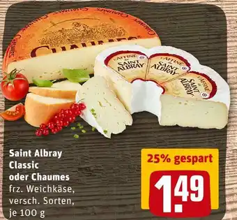 REWE Saint albray oder chaumes weichkäse Angebot