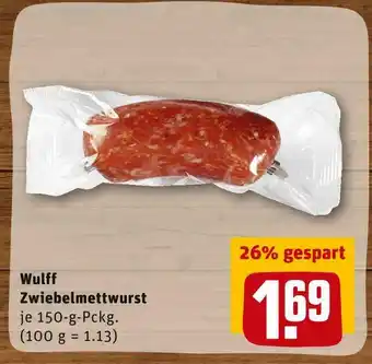 REWE Wulff zwiebelmettwurst Angebot