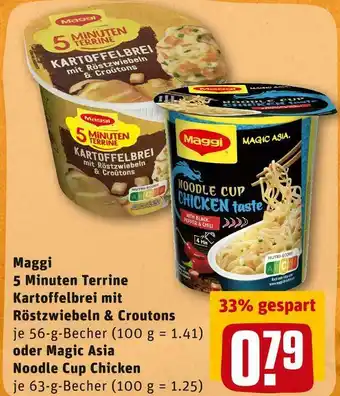 REWE Maggi kartoffelbrei oder noodle cup chicken Angebot
