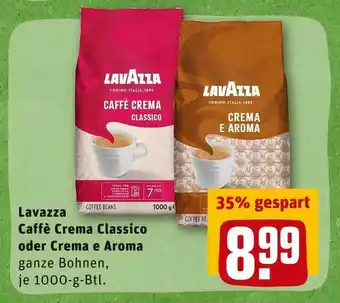 REWE Lavazza caffè crema classico oder crema e aroma Angebot