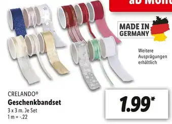 Lidl Crelando geschenkbandset Angebot