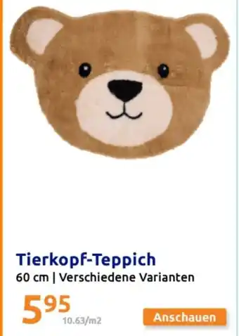 Action Tierkopf-Teppich Angebot