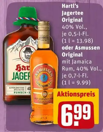 REWE Hartl’s oder asmussen jagertee original oder original mit jamaica rum Angebot