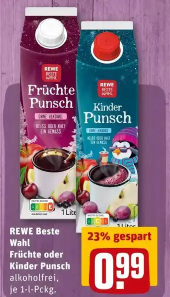 REWE Rewe beste wahl früchte oder kinder punsch Angebot