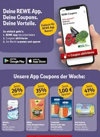 REWE Jetzt coupons sichern! Angebot