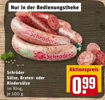 REWE Schröder sülze, braten- oder rindersülze Angebot