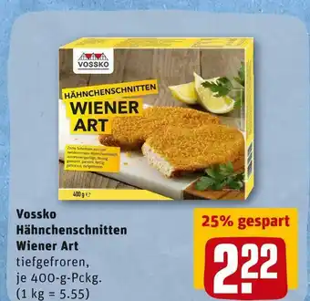 REWE Vossko hähnchenschnitten wiener art Angebot