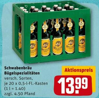 REWE Schwabenbräu bügelspezialitäten Angebot