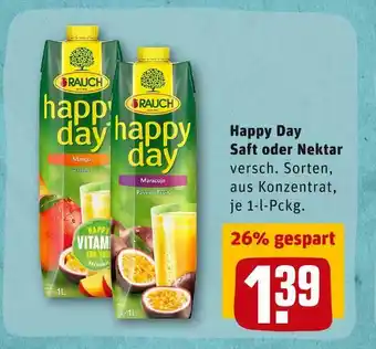 REWE Happy day saft oder nektar Angebot