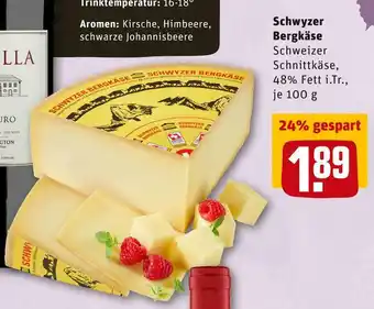 REWE Schwyzer schweizer bergkäse Angebot