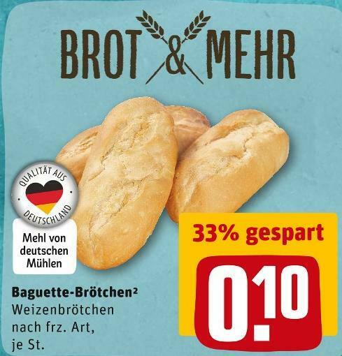 Brot & mehr baguette-brötchen Angebot bei REWE