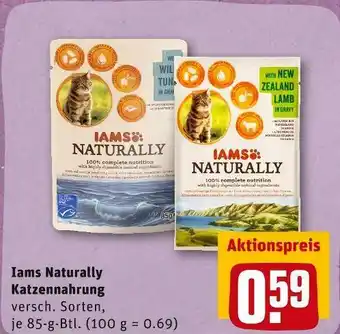 REWE Iams naturally katzennahrung Angebot