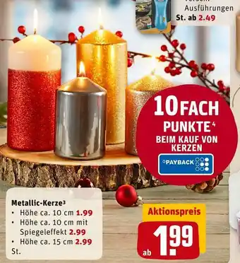 REWE Metallic-kerze Angebot