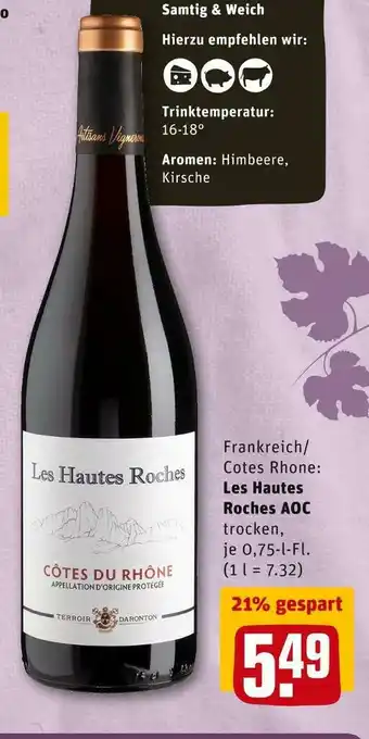 REWE Les hautes rotwein Angebot