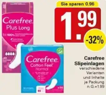 WEZ Carefree Slipeinlagen Angebot