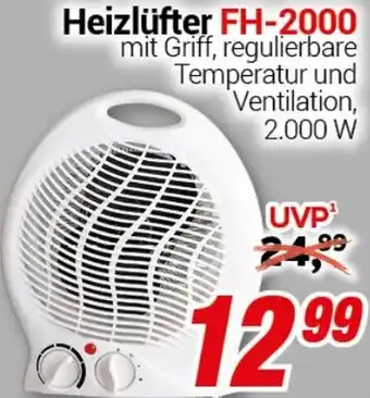CENTERSHOP Heizlüfter FH-2000 Angebot