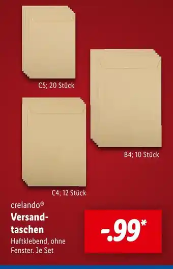 Lidl Crelando versandtaschen Angebot