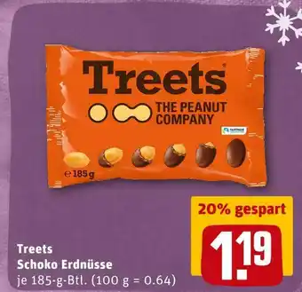 REWE Treets schoko erdnüsse Angebot